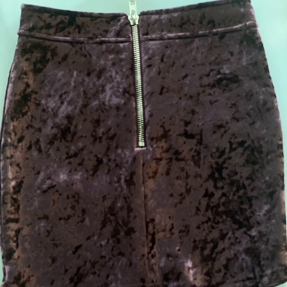 Gorgeous Maroon Crushed Velvet Skirt